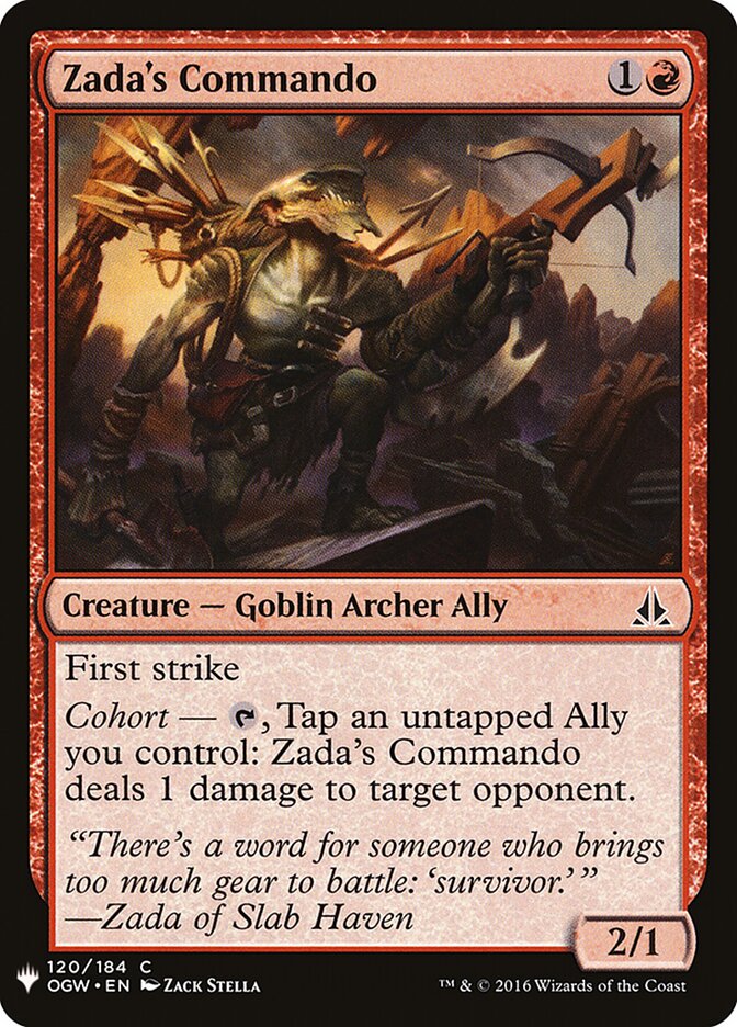 Magic-kaart Zada's Commando MYS-120 uit Mystery Booster (Common)