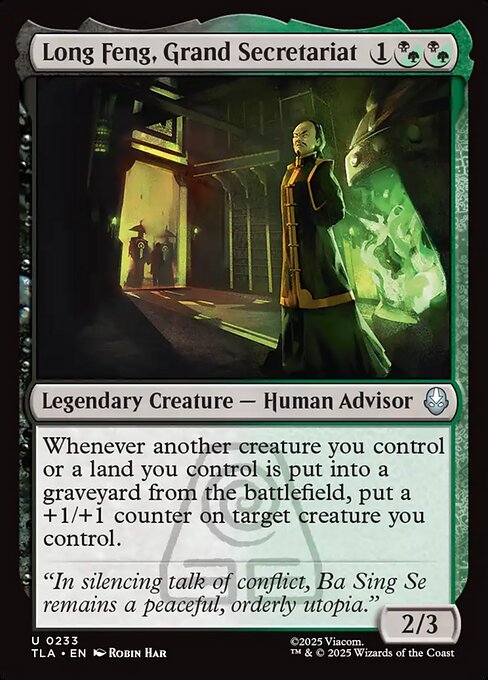 Long Feng, Grand Secretariat – Magic: The Gathering | Avatar: The Last Airbender (TLA-233) Magic: The Gathering card
