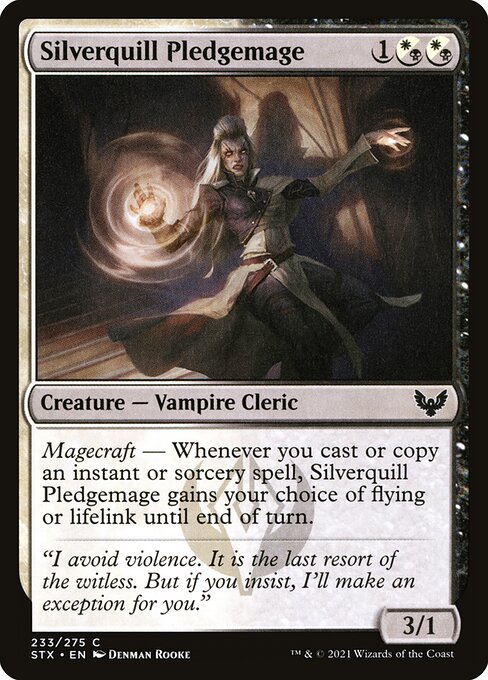 Silverquill Pledgemage – Strixhaven: School of Mages (STX-233) Magic: The Gathering card | LC-REM-20260804-15765057601868-a3f64ad2-4041-421d-baa2-206cedcecf0e Hoofdafbeelding