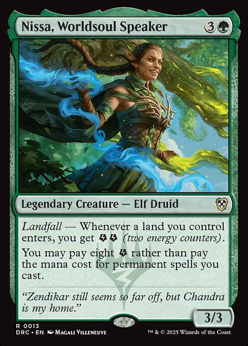 Nissa, Worldsoul Speaker – Commander: Aetherdrift (DRC-13) Magic: The Gathering card Immagine principale del prodotto
