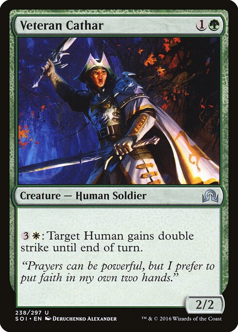 Veteran Cathar – Shadows over Innistrad (SOI-238) Magic: The Gathering card | LC-REM-20260804-15151487287628-a471e83e-c0e0-4af6-bfcf-7f4a39f6fccf