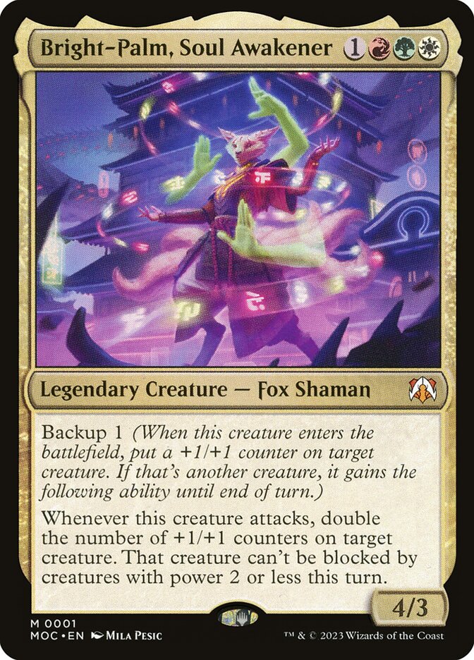 Magic-kaart Bright-Palm, Soul Awakener MOC-1 uit Commander: March of the Machine (Mythic) Hauptbild
