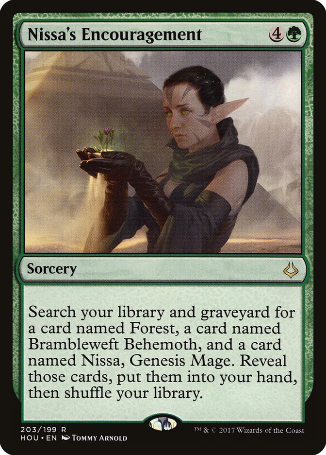 Nissa's Encouragement - Hour of Devastation (Rare) [HOU-203]