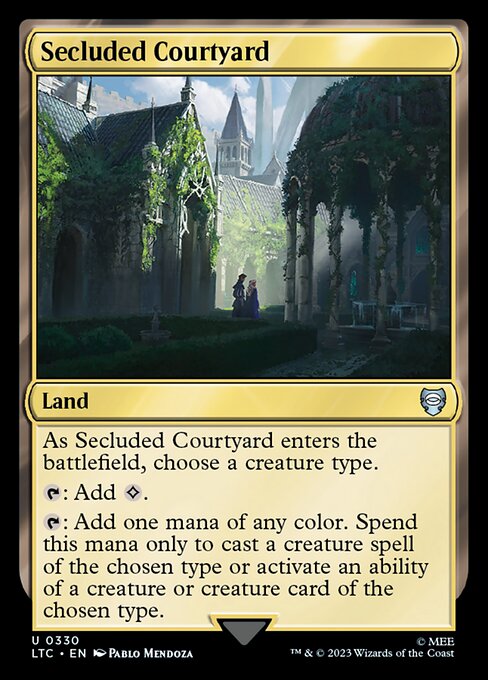 Secluded Courtyard – Commander: The Lord of the Rings: Tales of Middle-earth (LTC-330) Magic: The Gathering card