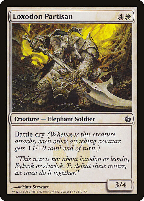 Loxodon Partisan – Mirrodin Besieged (MBS-12) Magic: The Gathering card Image principale du produit