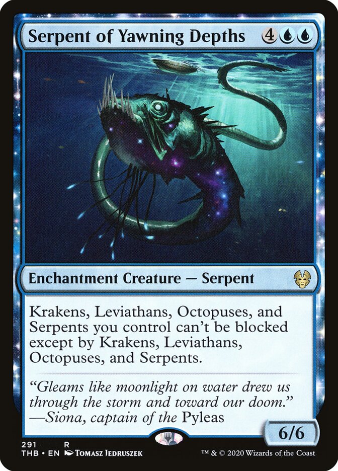 Magic-kaart Serpent of Yawning Depths THB-291 uit Theros Beyond Death (Rare) Hauptbild
