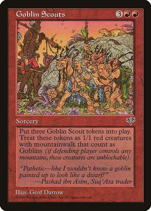 Magic-kaart Goblin Scouts MIR-178 uit Mirage (Uncommon)