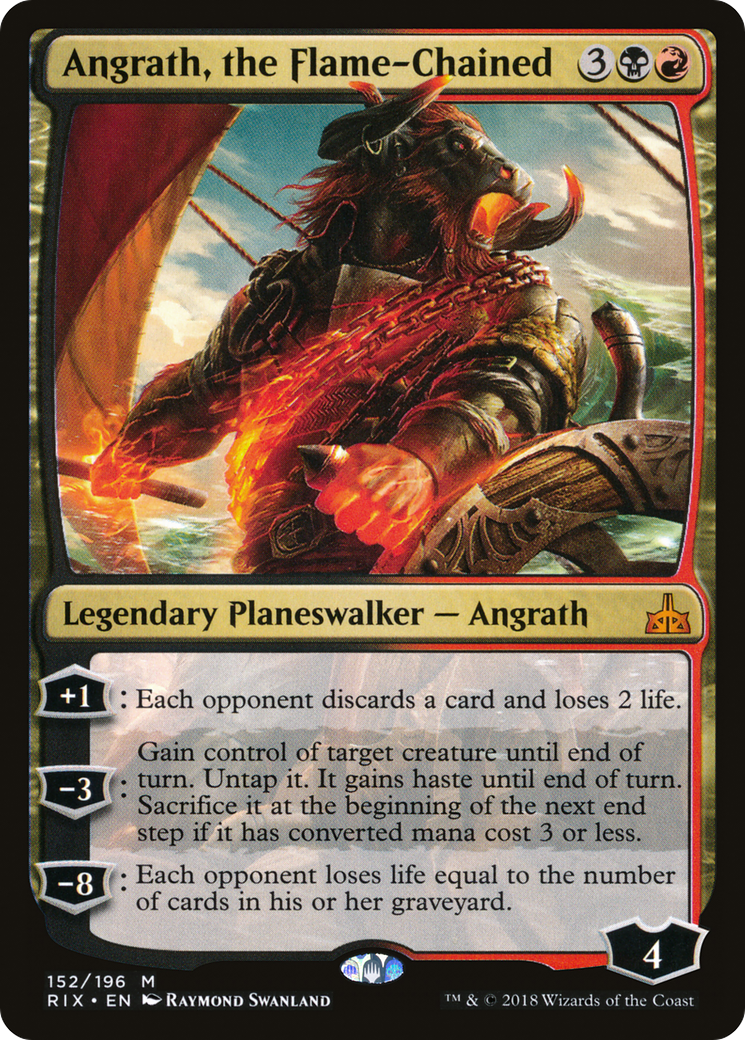 Angrath, the Flame-Chained – Rivals of Ixalan 152 – Magic: The Gathering single card Main image