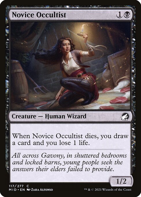 Novice Occultist – Innistrad: Midnight Hunt (MID-117) Magic: The Gathering card | LC-REM-20260804-15711433720140-a541ac79-a969-42b4-b989-f6e37572ec90