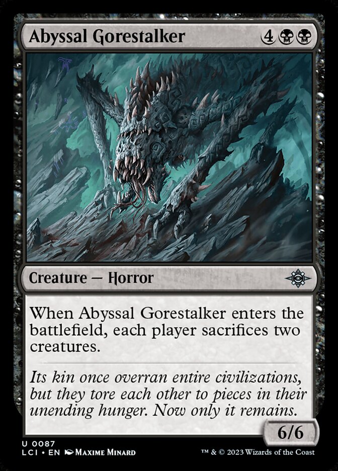 Magic-kaart Abyssal Gorestalker LCI-87 uit The Lost Caverns of Ixalan (Uncommon) Hauptbild
