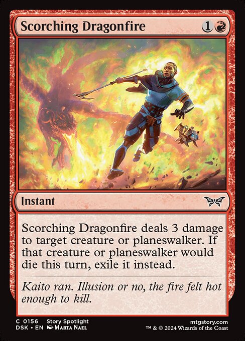Scorching Dragonfire – Duskmourn: House of Horror (DSK-156) Magic: The Gathering card