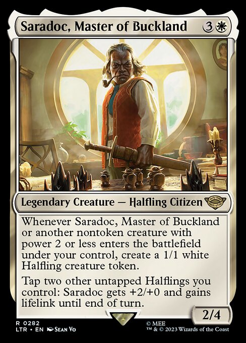 Saradoc, Master of Buckland – The Lord of the Rings: Tales of Middle-earth (LTR-282) Magic: The Gathering card | LC-REM-20260804-15150650196300-a65a1fb5-cc2c-4556-b109-05c3d966ded9 Immagine principale del prodotto