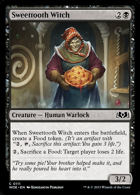 Sweettooth Witch – Wilds of Eldraine (WOE-111) Magic: The Gathering card Main image
