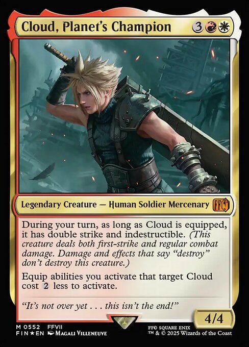 Cloud, Planet's Champion – Final Fantasy (FIN-552) Magic: The Gathering card | LC-REM-20260804-15935521521996-a6d58067-337d-43dc-b4a3-c6acc701d450 Immagine principale del prodotto