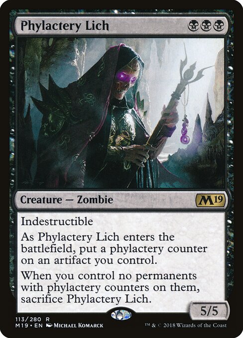 Phylactery Lich – Core 2019 (M19-113) Magic: The Gathering card