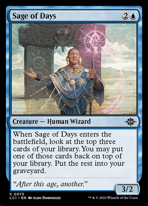 Sage of Days – The Lost Caverns of Ixalan (LCI-73) Magic: The Gathering card Hauptbild
