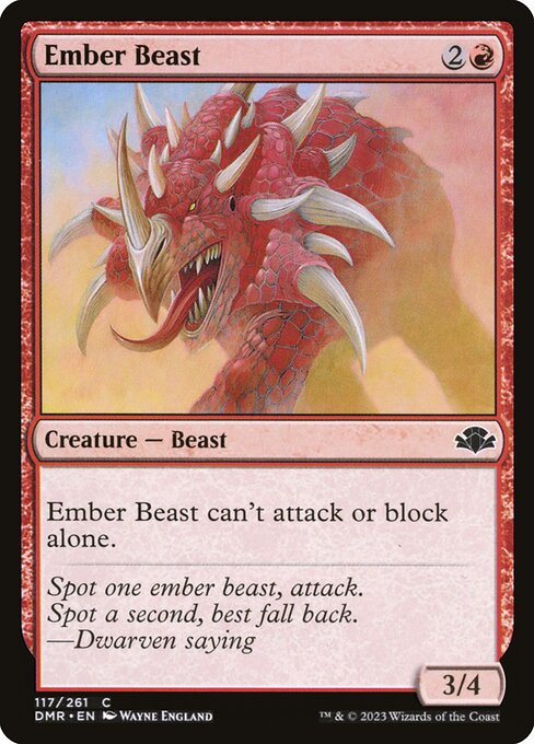 Ember Beast – Dominaria Remastered (DMR-117) Magic: The Gathering card