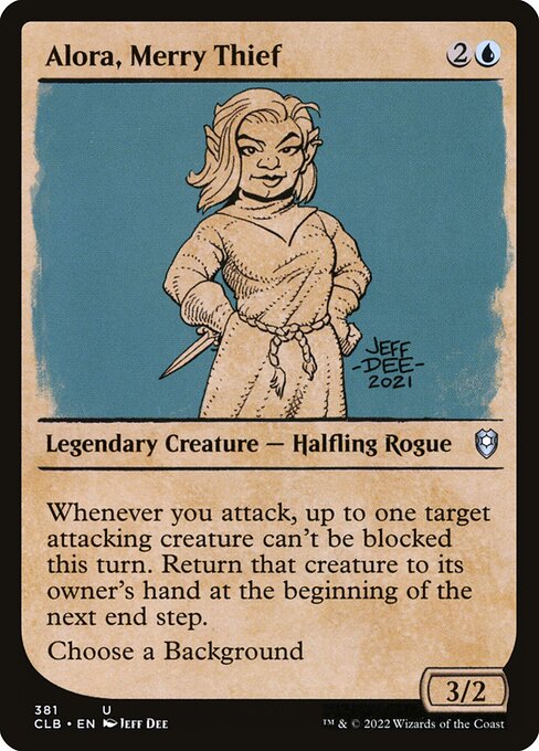 Alora, Merry Thief – Commander Legends: Battle for Baldur's Gate (CLB-381) Magic: The Gathering card | LC-REM-20260804-15711435489612-a7777a4f-0fc6-4231-b2a4-503f3820c0f6 Imagen principal del producto