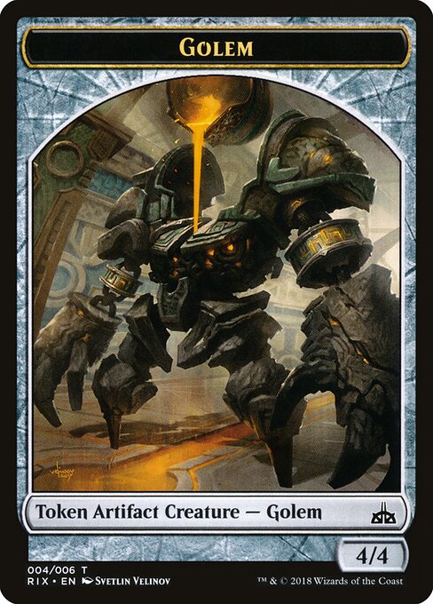 Golem – Rivals of Ixalan Tokens (TRIX-4) Magic: The Gathering card | LC-REM-20260804-15151794651468-a7820eb9-6d7f-4bc4-b421-4e4420642fb7 Imagen principal del producto