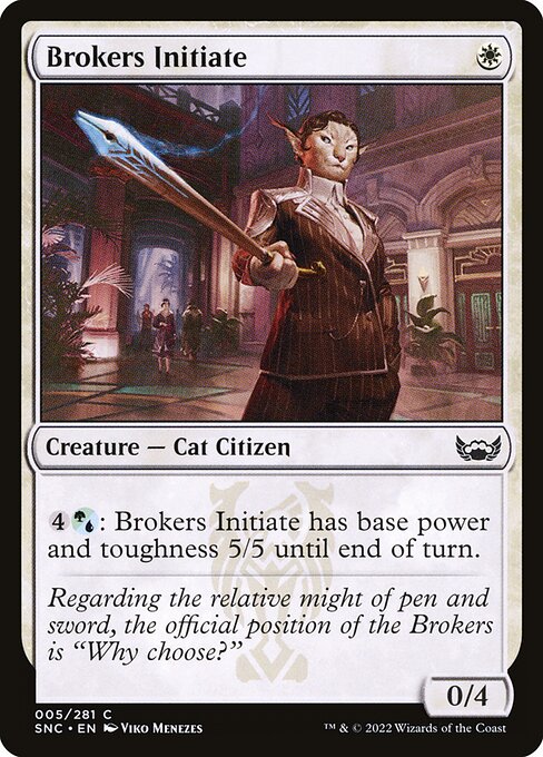 Brokers Initiate – Streets of New Capenna (SNC-5) Magic: The Gathering card | LC-REM-20260804-15765058453836-a7867f2d-e89d-429f-9ab8-5337b40b4d8d Hoofdafbeelding