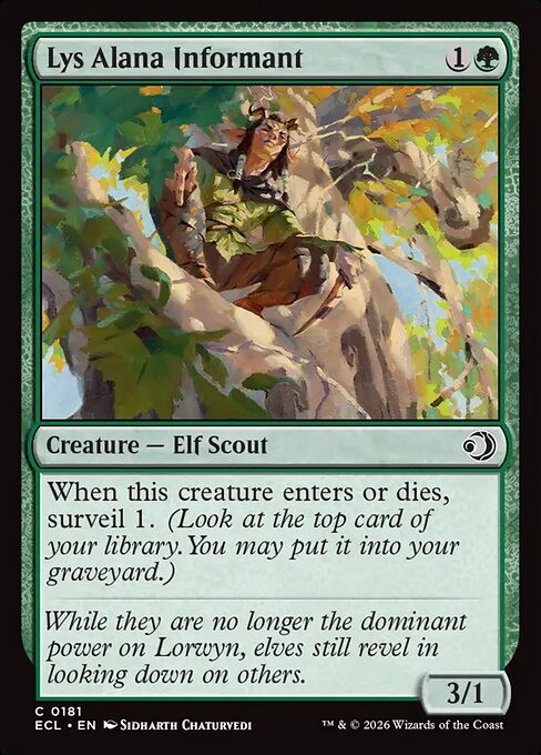 Lys Alana Informant – Lorwyn Eclipsed (ECL-181) Magic: The Gathering card Hoofdafbeelding