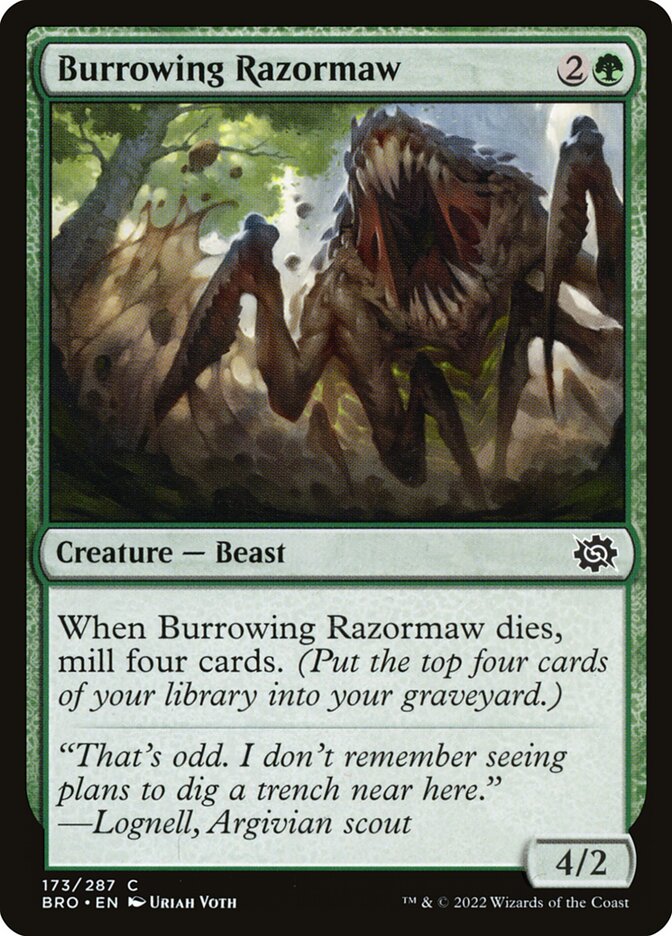 Burrowing Razormaw - The Brothers' War (Common) [BRO-173]