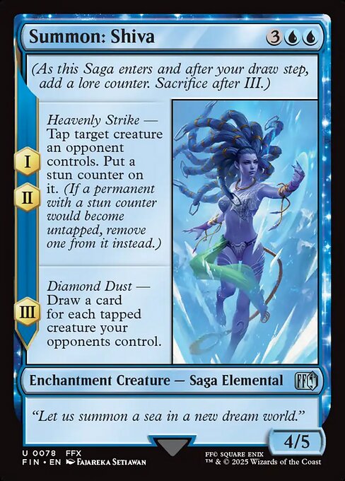 Summon: Shiva – Final Fantasy (FIN-78) Magic: The Gathering card | LC-REM-20260804-15568987160908-a80511f8-7cb1-4974-afde-8a5cebe13ad7