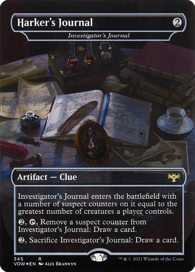 Magic-kaart Investigator's Journal VOW-345 uit Innistrad: Crimson Vow (Rare)