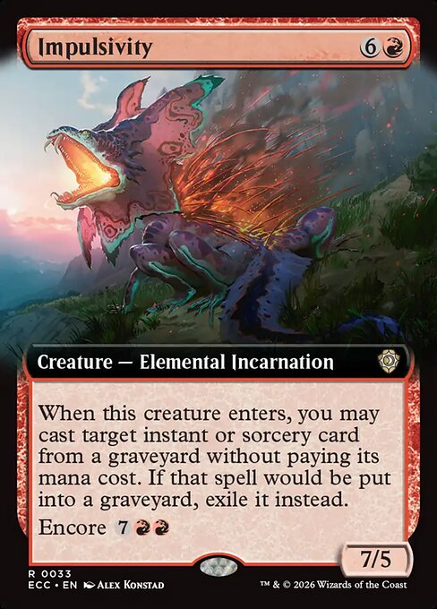 Impulsivity – Lorwyn Eclipsed Commander (ECC-33) Magic: The Gathering card | LC-REM-20260804-15544005099852-a85bec35-f22e-4374-ab8a-94663d69335a Imagen principal del producto