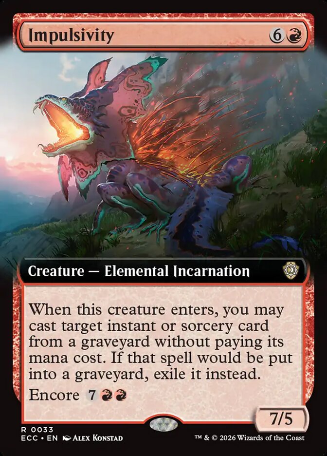 Magic-kaart Impulsivity ECC-33 uit Lorwyn Eclipsed Commander (Rare) Hoofdafbeelding
