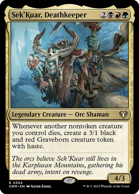 Sek'Kuar, Deathkeeper – Commander Masters (CMM-354) Magic: The Gathering card Immagine principale del prodotto