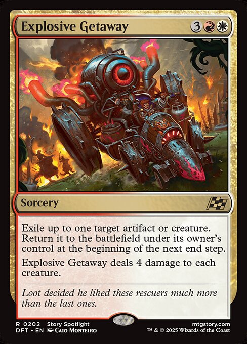 Explosive Getaway – Aetherdrift (DFT-202) Magic: The Gathering card