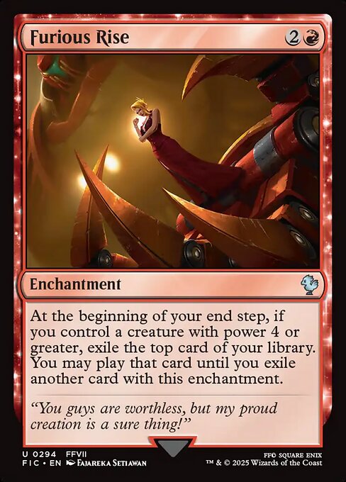 Furious Rise – Final Fantasy Commander (FIC-294) Magic: The Gathering card | LC-REM-20260804-15339565121868-a886ed1a-d6a4-46d2-8b97-ee4a533773fb