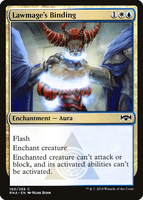 Lawmage's Binding – Ravnica Allegiance (RNA-190) Magic: The Gathering card
