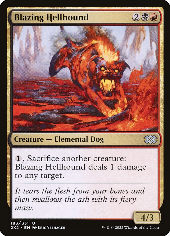 Blazing Hellhound - Double Masters 2022 (Uncommon) [2X2-183]