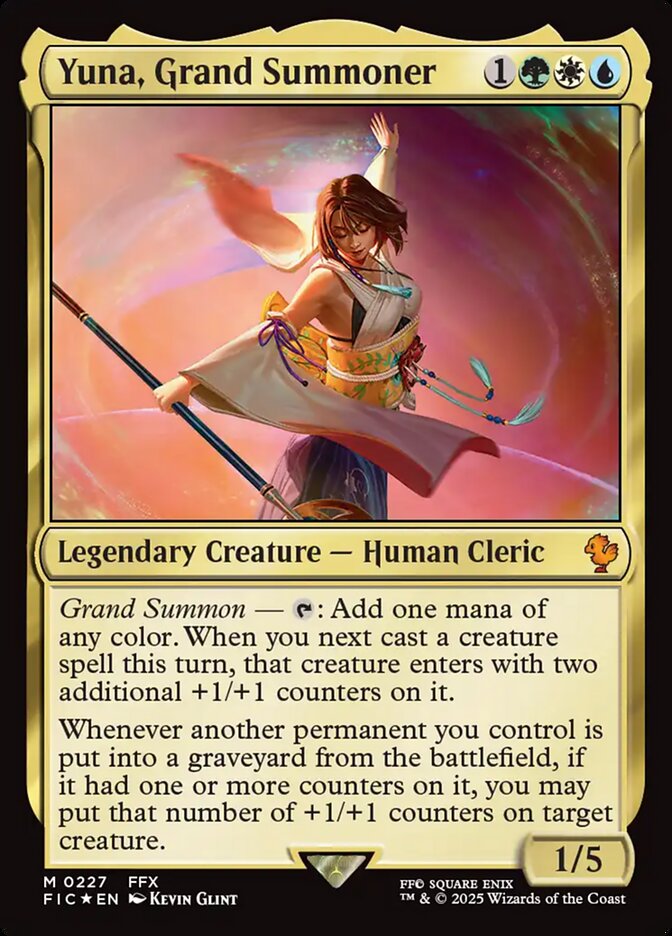 Magic-kaart Yuna, Grand Summoner FIC-227 uit Final Fantasy Commander (Mythic) Hauptbild