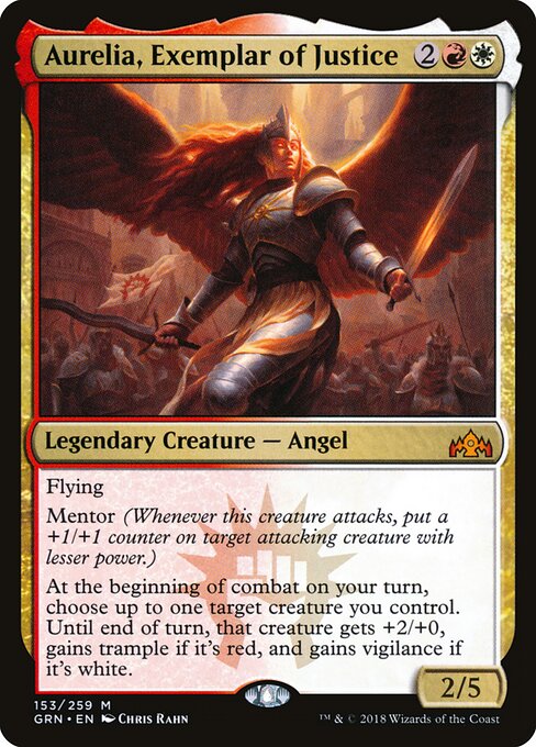 Aurelia, Exemplar of Justice – Guilds of Ravnica (GRN-153) Magic: The Gathering card Main image