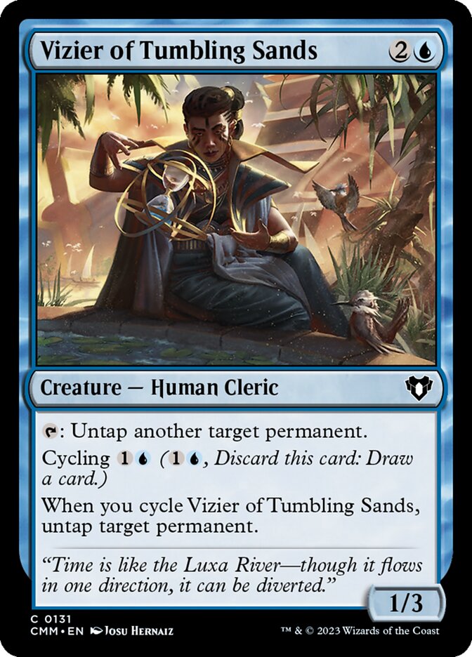 Magic-kaart Vizier of Tumbling Sands CMM-131 uit Commander Masters (Common) Hoofdafbeelding