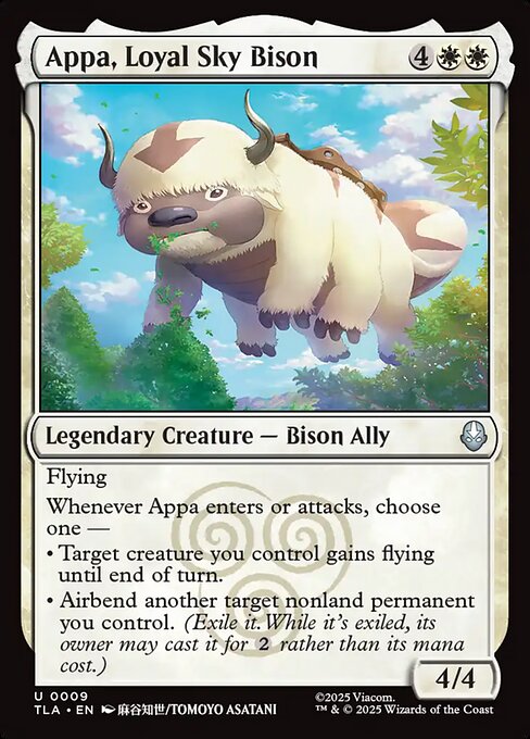Appa, Loyal Sky Bison – Avatar: The Last Airbender (TLA-9) Magic: The Gathering card Main image