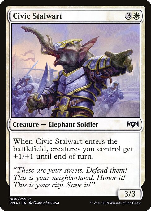 Civic Stalwart – Ravnica Allegiance (RNA-6) Magic: The Gathering card