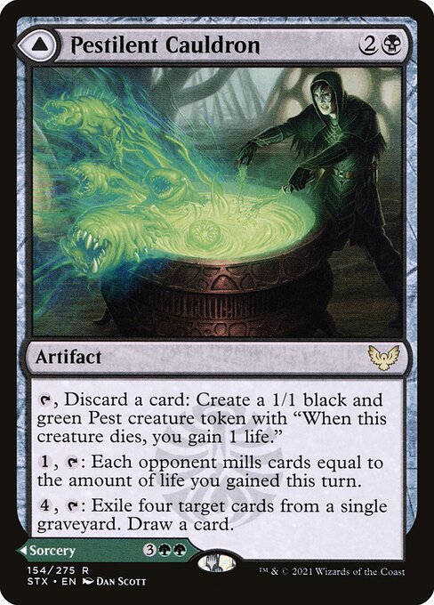 Pestilent Cauldron // Restorative Burst – Strixhaven: School of Mages (STX-154) Magic: The Gathering card