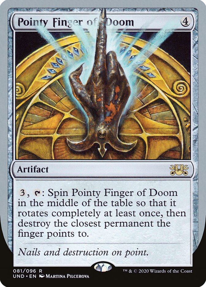 Magic-kaart Pointy Finger of Doom UND-81 uit Unsanctioned (Rare)