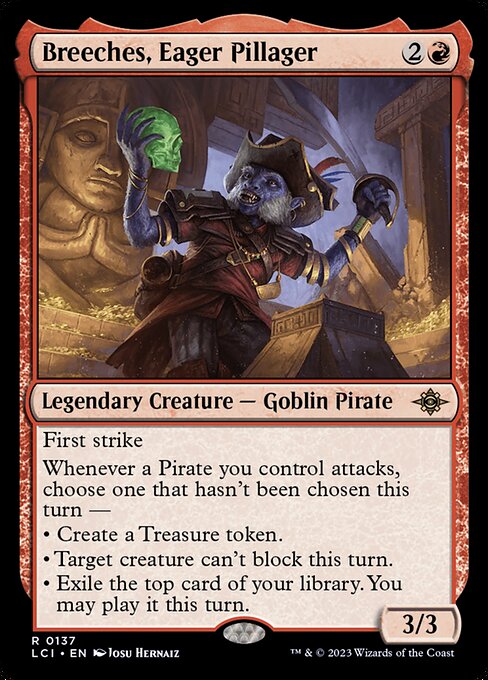 Breeches, Eager Pillager – The Lost Caverns of Ixalan (LCI-137) Magic: The Gathering card