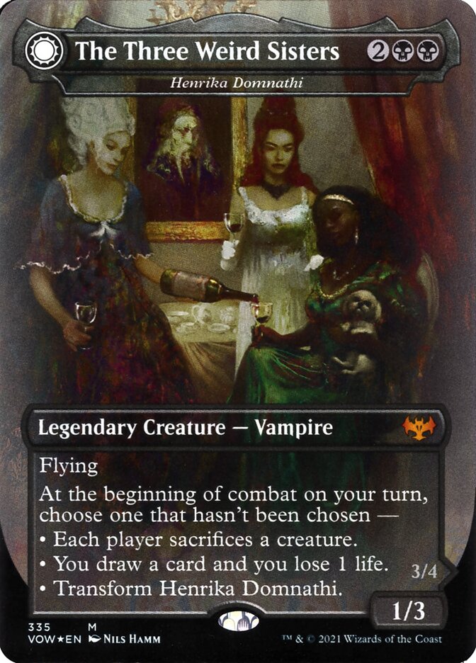 Magic-kaart Henrika Domnathi // Henrika, Infernal Seer VOW-335 uit Innistrad: Crimson Vow (Mythic)
