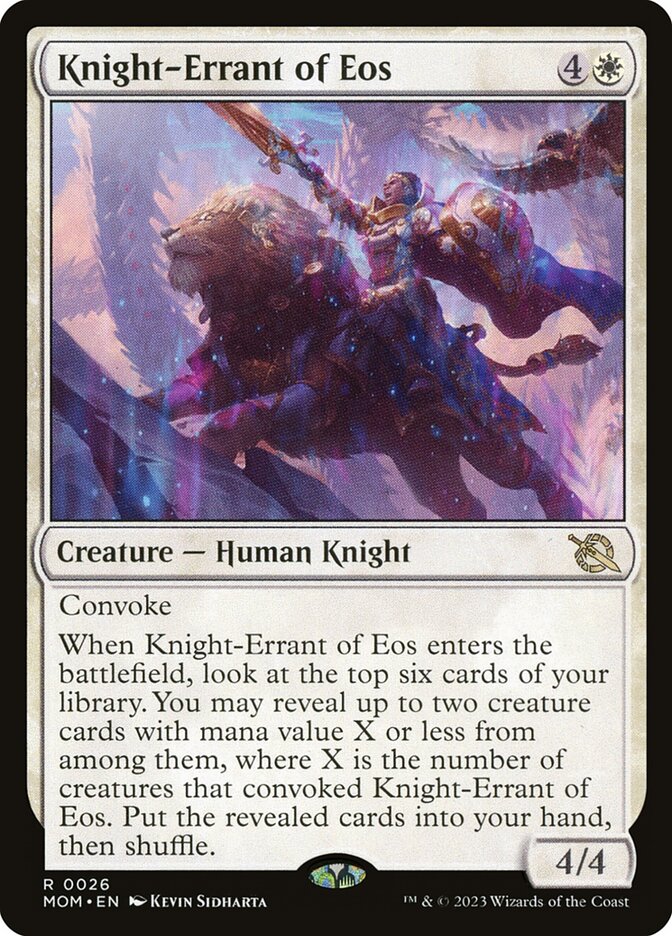 Magic-kaart Knight-Errant of Eos MOM-26 uit March of the Machine (Rare) Immagine principale del prodotto
