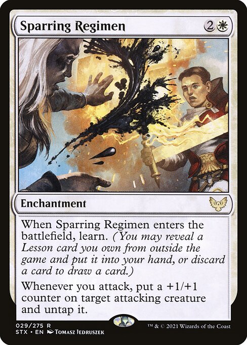 Sparring Regimen – Strixhaven: School of Mages (STX-29) Magic: The Gathering card Hoofdafbeelding
