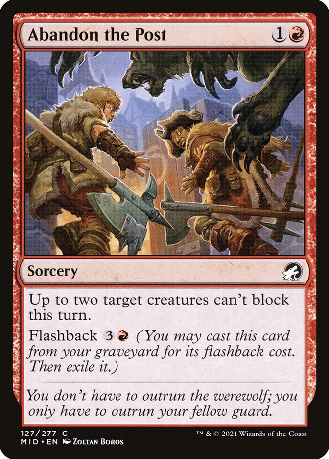 Abandon the Post - Innistrad: Midnight Hunt (Common) [MID-127]