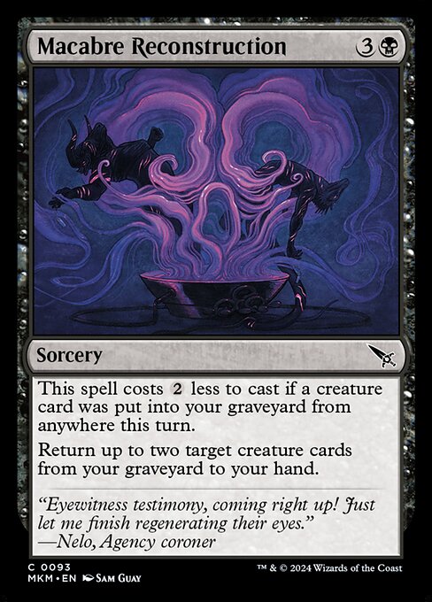 Macabre Reconstruction – Murders at Karlov Manor (MKM-93) Magic: The Gathering card | LC-REM-20260804-15909433475404-abb6184c-e3d0-4275-b25b-95e4a64b26f3