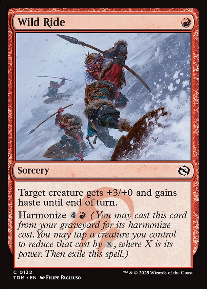Magic-kaart Wild Ride TDM-132 uit Tarkir: Dragonstorm (Common)