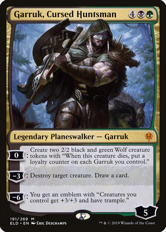 Garruk, Cursed Huntsman - Throne of Eldraine (Mythic) [ELD-191]